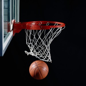 Basketball in Hoop